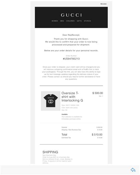 Gucci online ordering